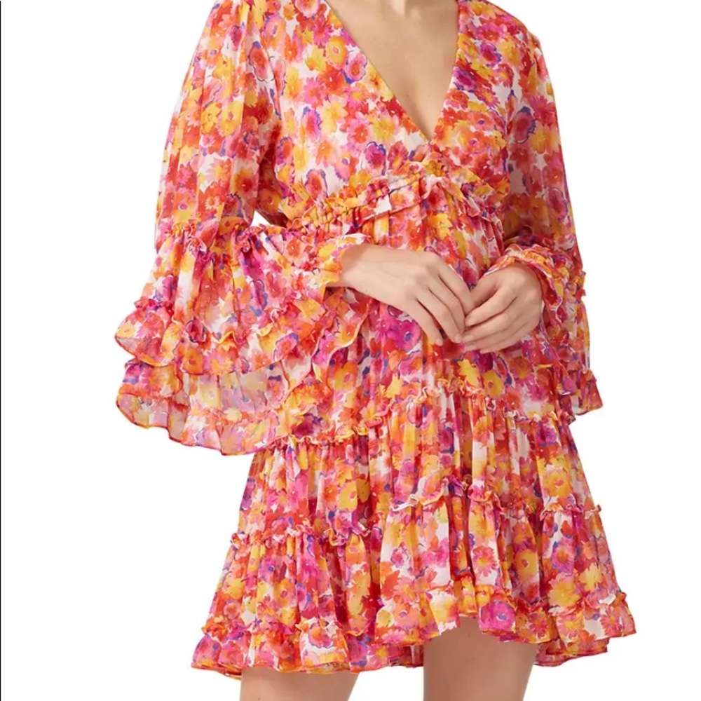 MISA Los Angeles - Yasemin Dress in Coral Floral 🌸